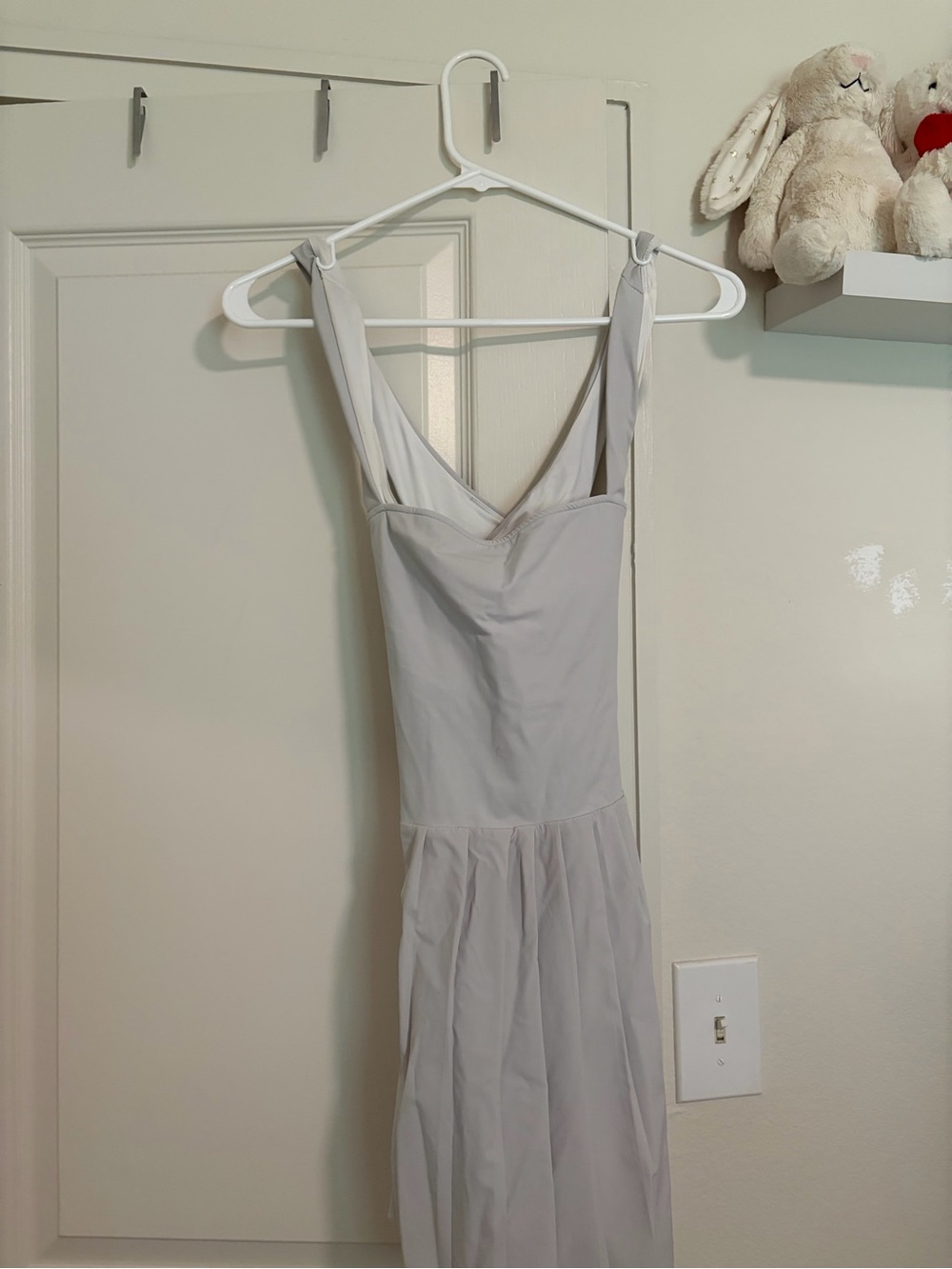 Varley Light Gray Maxi Dress with V-Neck